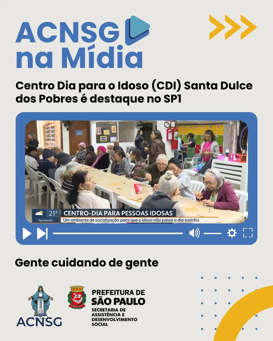 CDI Santa Dulce dos Pobres é destaque em reportagem da Globo