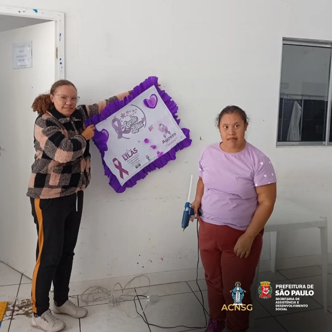 NAISPD Santa Clara de Assis promove atividade de conscientização em alusão ao Agosto Lilás